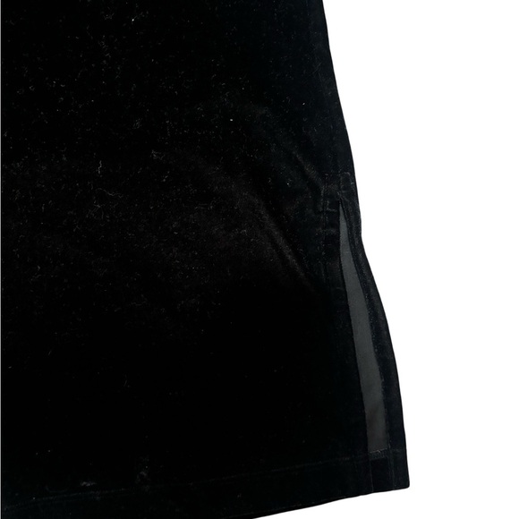 GUESS Velvet Strapless Mini Dress | Black Bodycon Side Slit Party Dress | Size M - Picture 2 of 5